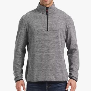Avalanche Men's 1/4 Zip Fleece Pullover Sweatshirt, Gray